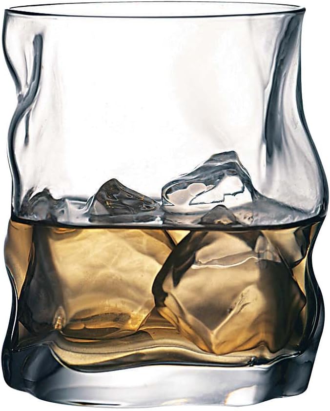 Bormioli Rocco Sorgente Whisky Glasses Set of 2 420ml Unique Design