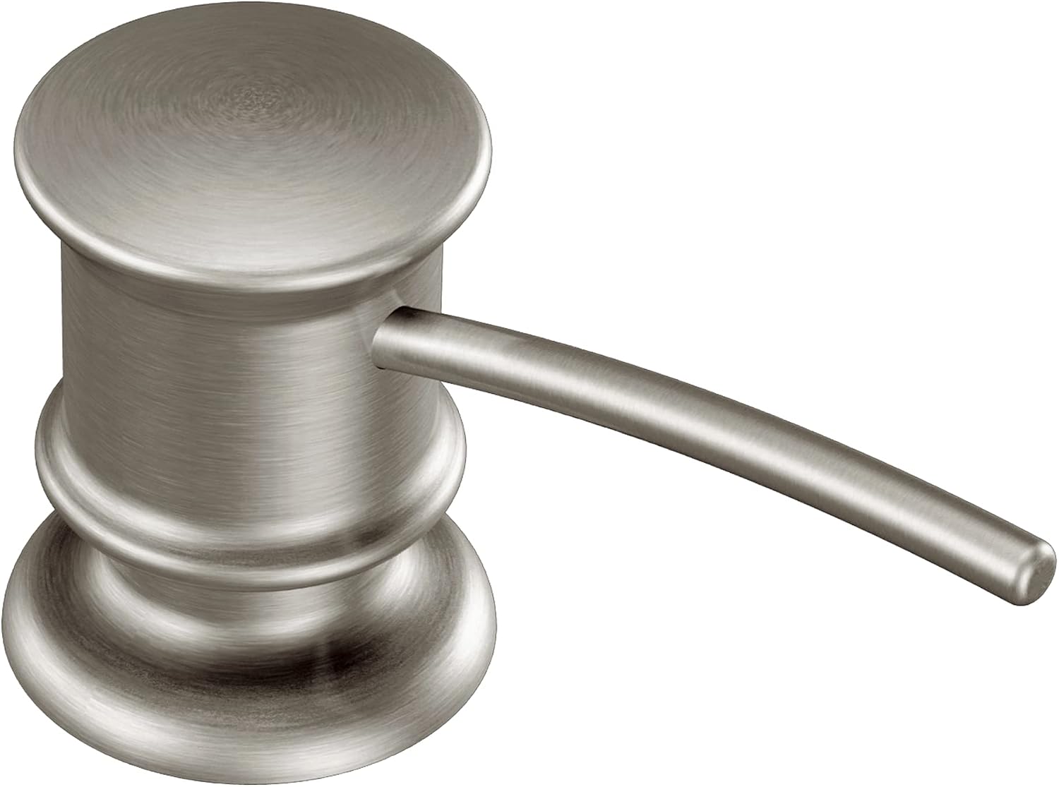 Moen Spot Resist Stainless Deck Mounted Kitchen Soap Dispenser with Above the Sink Refillable Bottle for Kitchen Sink, 3944SRS