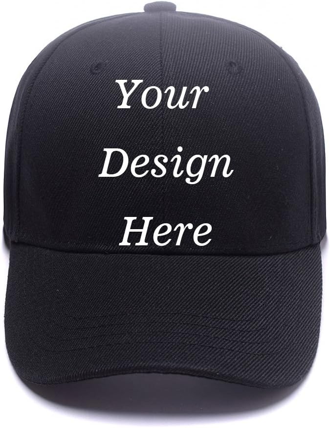 RR&DDXU Customize Your Own Design Text, Photos, Image Logo Adjustable Hat Hiphop Hat Baseball Cap
