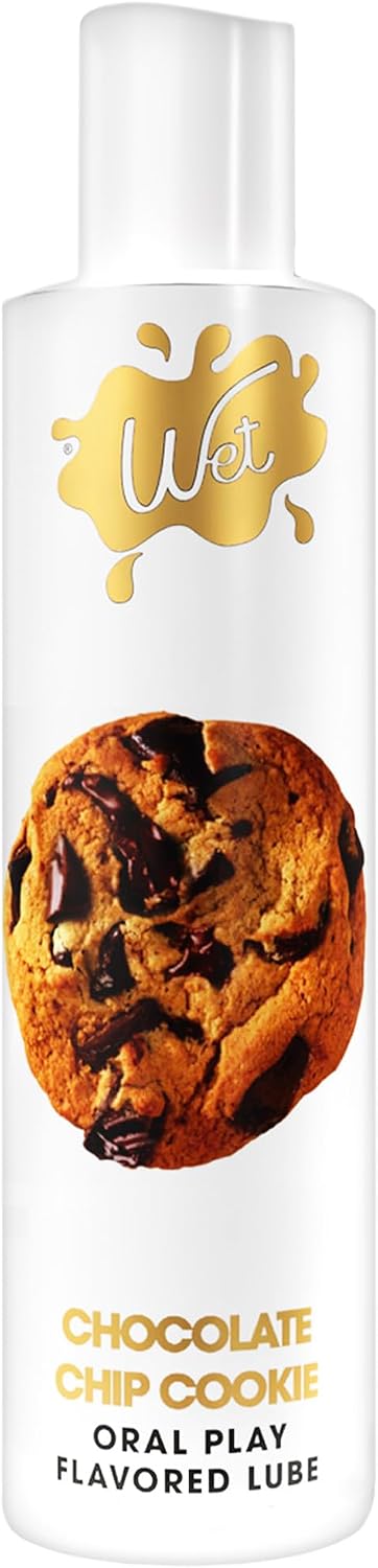 Wet Chocolate Chip Cookie Edible Lube, Condom Safe, Sugar-Free, 3 Fl Oz