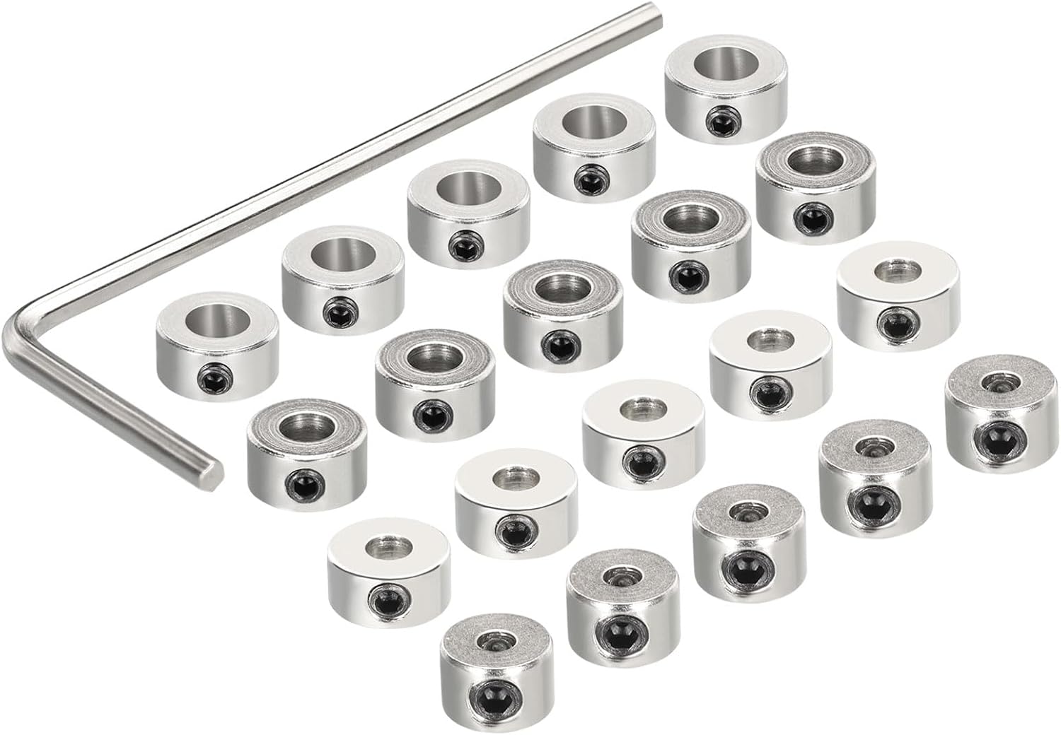 MECCANIXITY 20Pcs Landing Gear Stopper 2/3/4/5mm Plane Wheel Collar Block with Wrench for RC Airplane Model Remote Aircraft