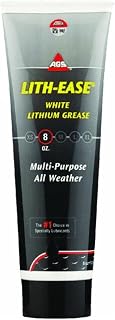 Lith-Ease Premium White Lithium Grease 8oz Tube - Heavy-Duty, Multipurpose Lubricant for Automotive, Industrial & Household Use - Long-Lasting, Water & Heat Resistant, Rust Prevention