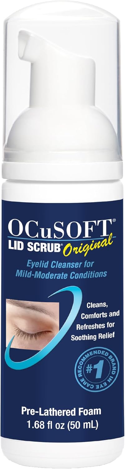 OCuSOFT Original Foaming Eyelid Cleanser - Mild Instant Foam to Remove Oil, Dust, Pollen & Makeup - 1.68 fl oz