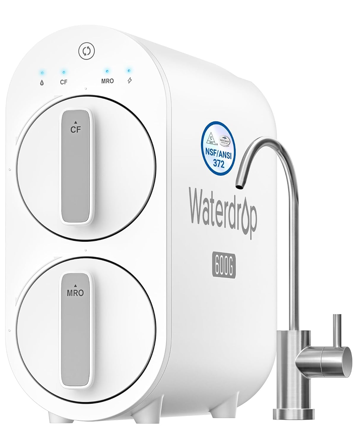 Waterdrop G2P600 Under-Sink RO System, 600 GPD Tankless RO Water Filtration
