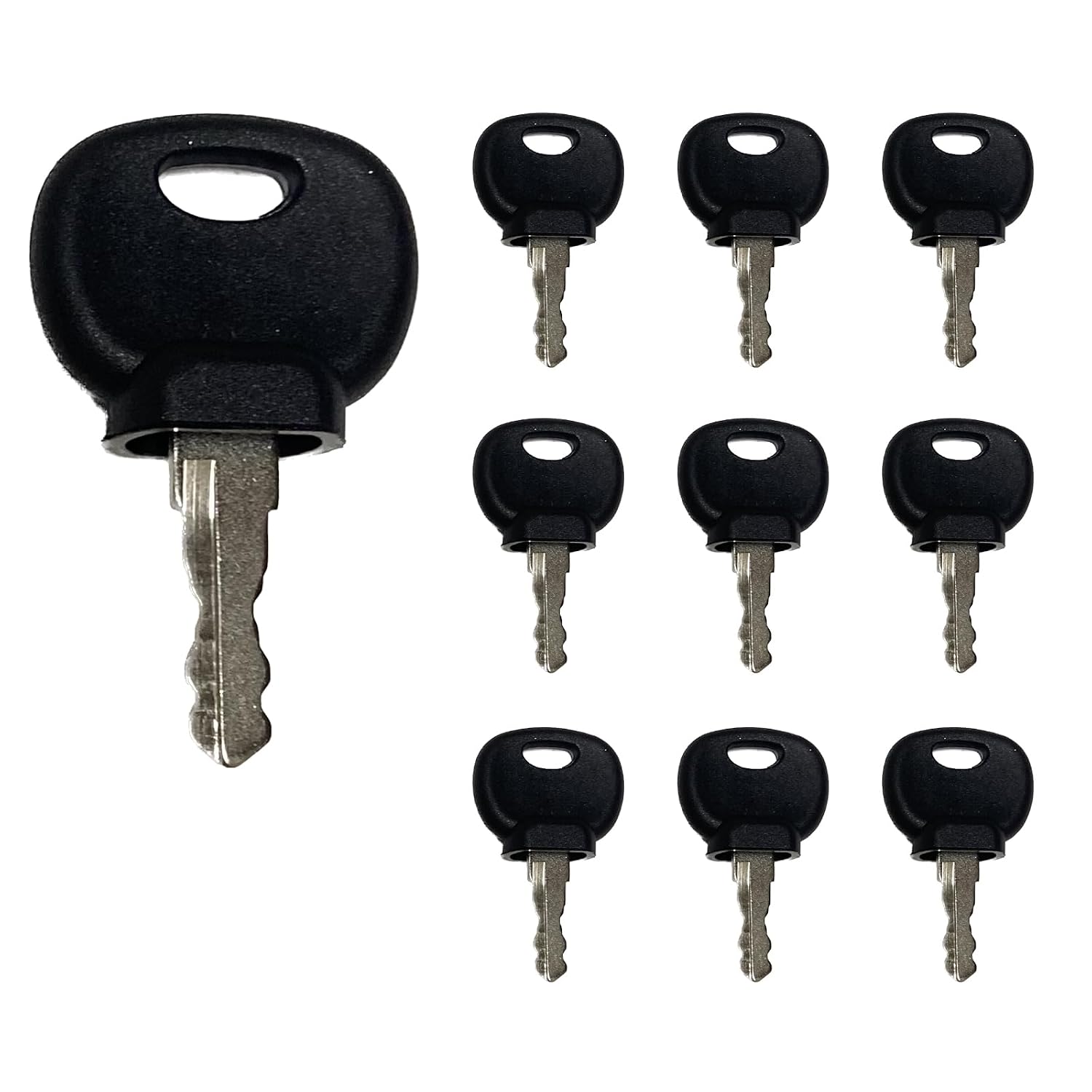 10 Pack Ignition Keys 14707 14607 14603 5755124 8035807 for Bobcat New Holland Industrial JCB Bomag Hamm Roller Compaction Dynapac Terex Vibromax Volvo Ford Moxy 85804675 05755125