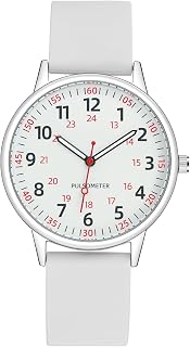 IBSO Women Watch for Nurse Easy to Read Dial Wristwatches Silicone Band Water Resistant Watches Second Hand and 24 Hour