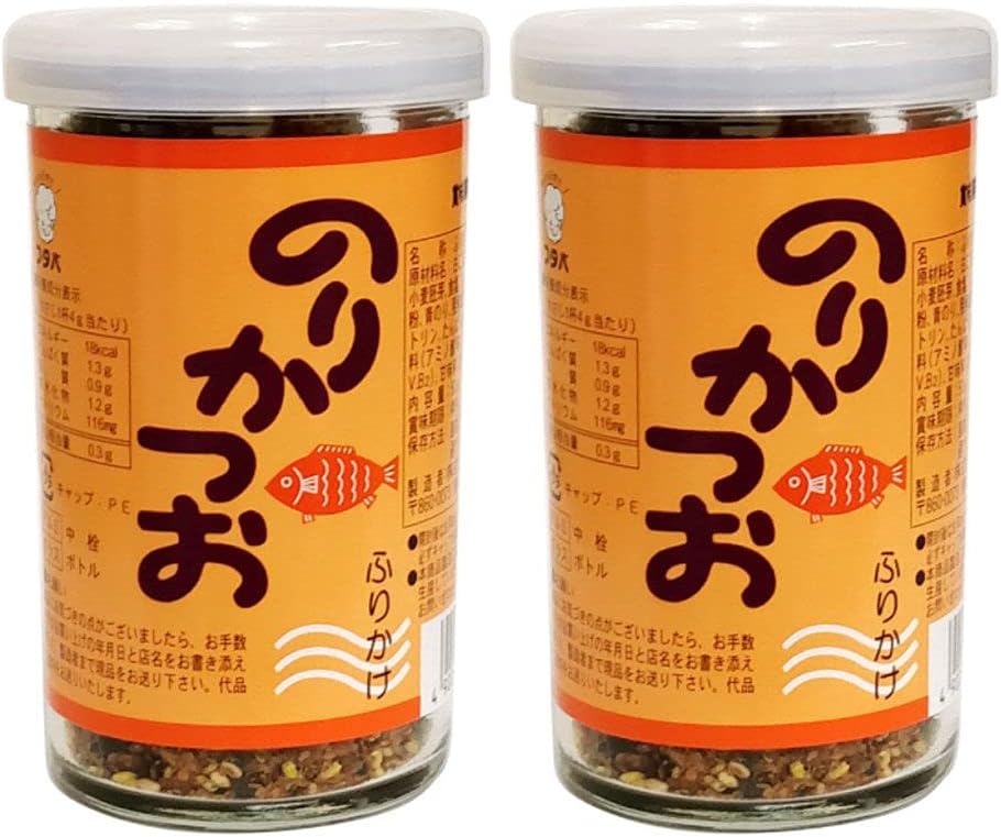 Futaba Furikake Rice Seasoning - Nori Katsuo (Seaweed and Fish) Flavour 50g (Pack of 2)