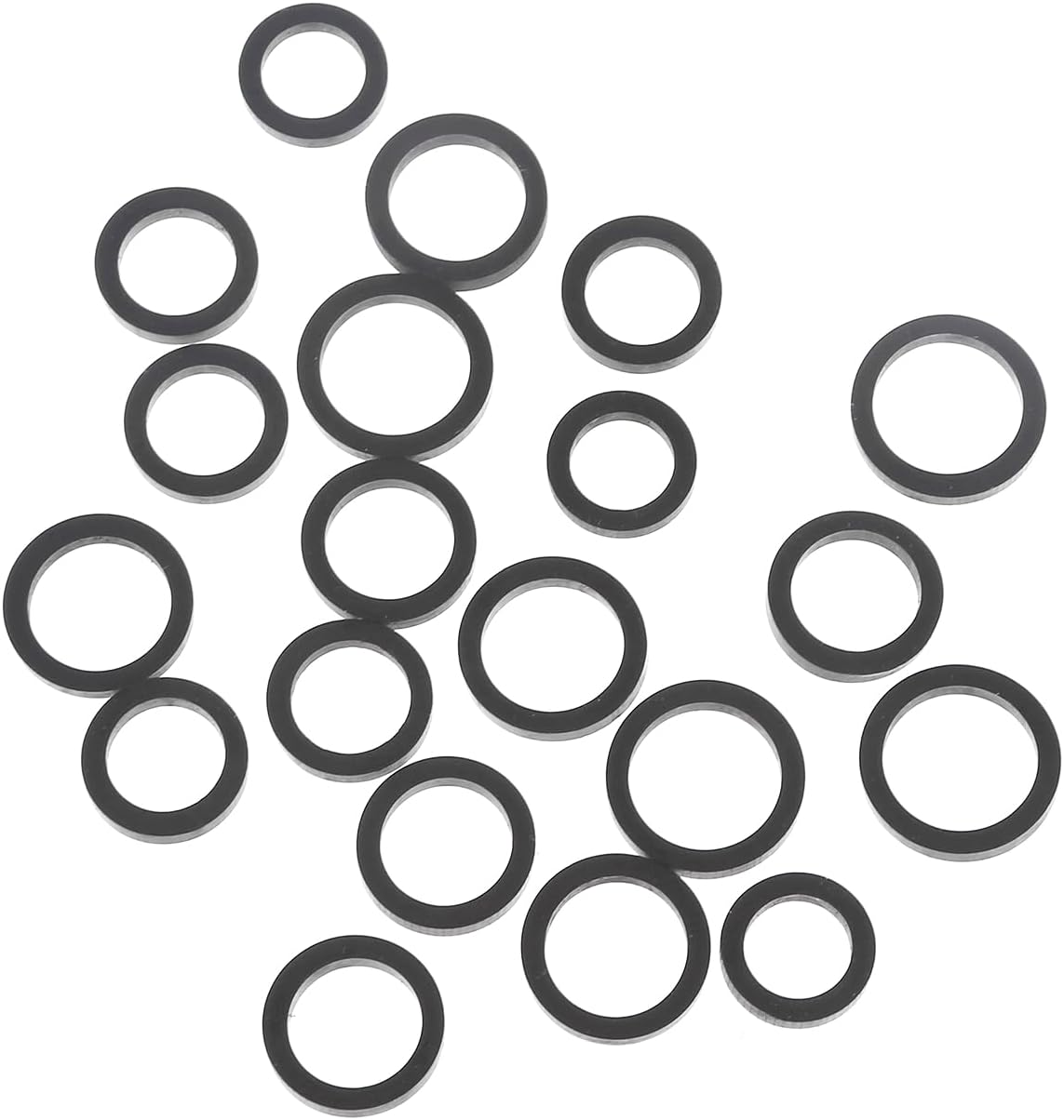 20PCS Mixed Idle Tire Wheel Belt Ldler Rubber For Cassette Deck Recorder Tape Stereo- Player 9-13mm Hole SHARP700 800 Rubber 3.5mm Thickness Idle Wheel Belt