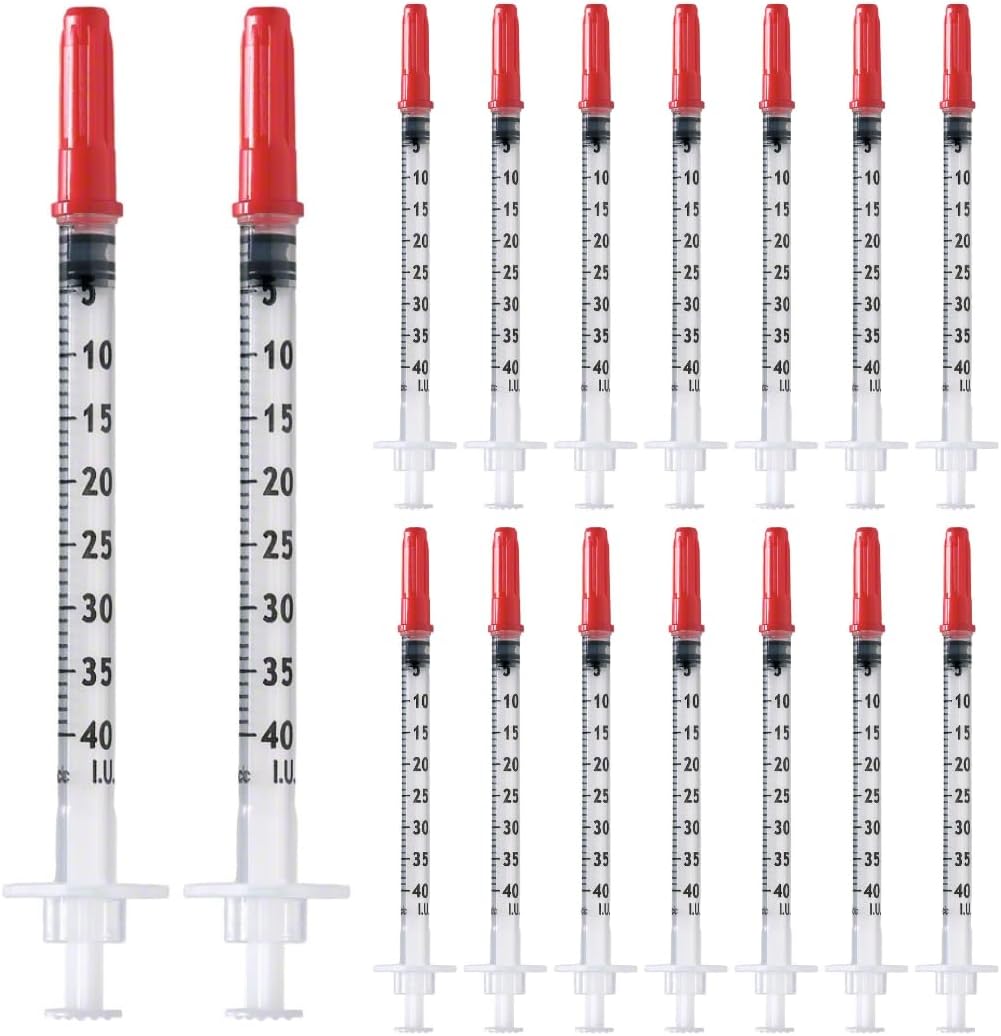 Plastic Tube, Individually Wrapped, Lab Accessories, Multipurpose Measuring Tools (10 pack, 1ml/cc U-40 29G 1/2 inch)