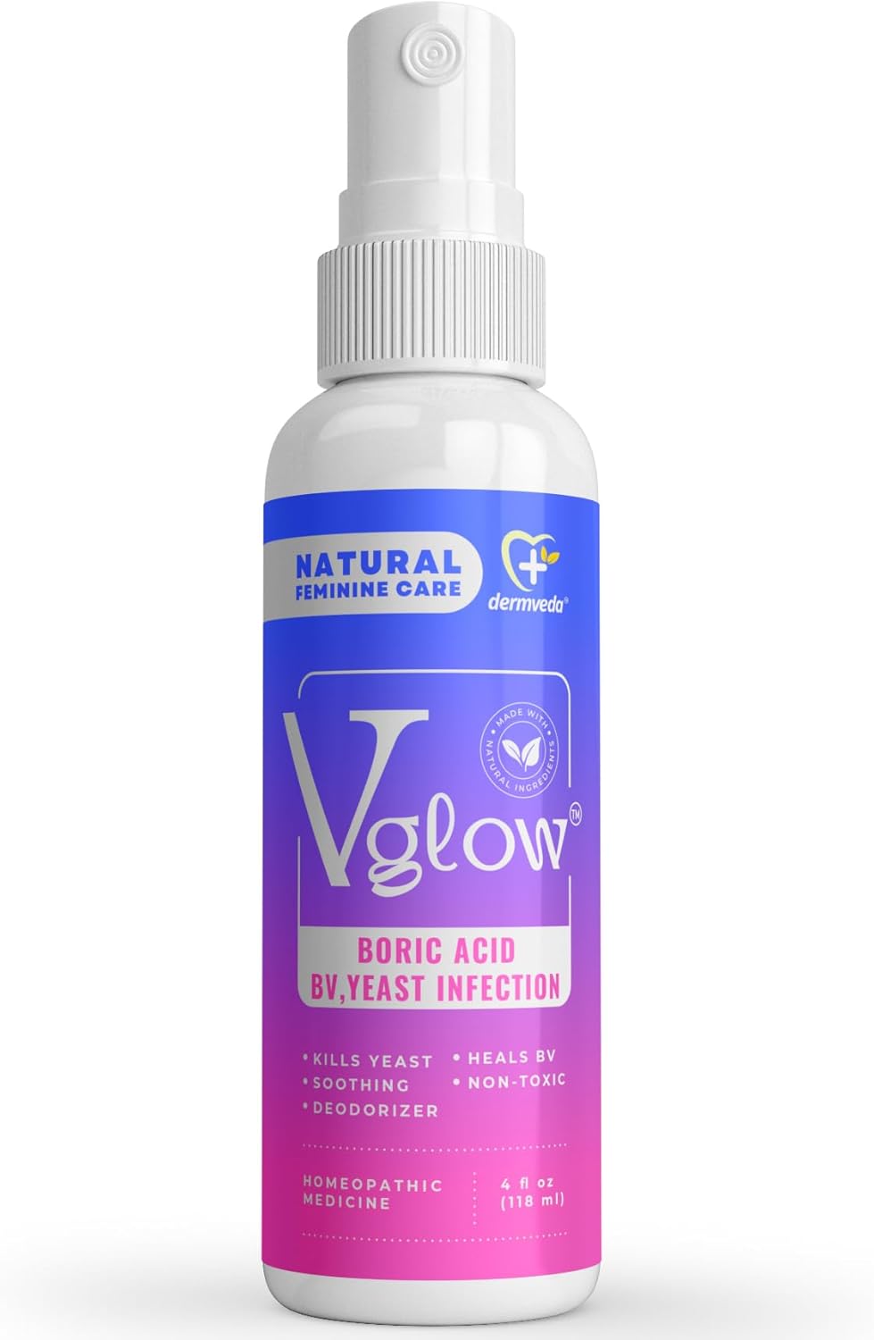 Boric Acid BV Relief for Women - Natural Yeast Infection, Odor, Itch Relief Solution - Treats Yeast Infection Symptoms with Effective Boric Acid Formula.