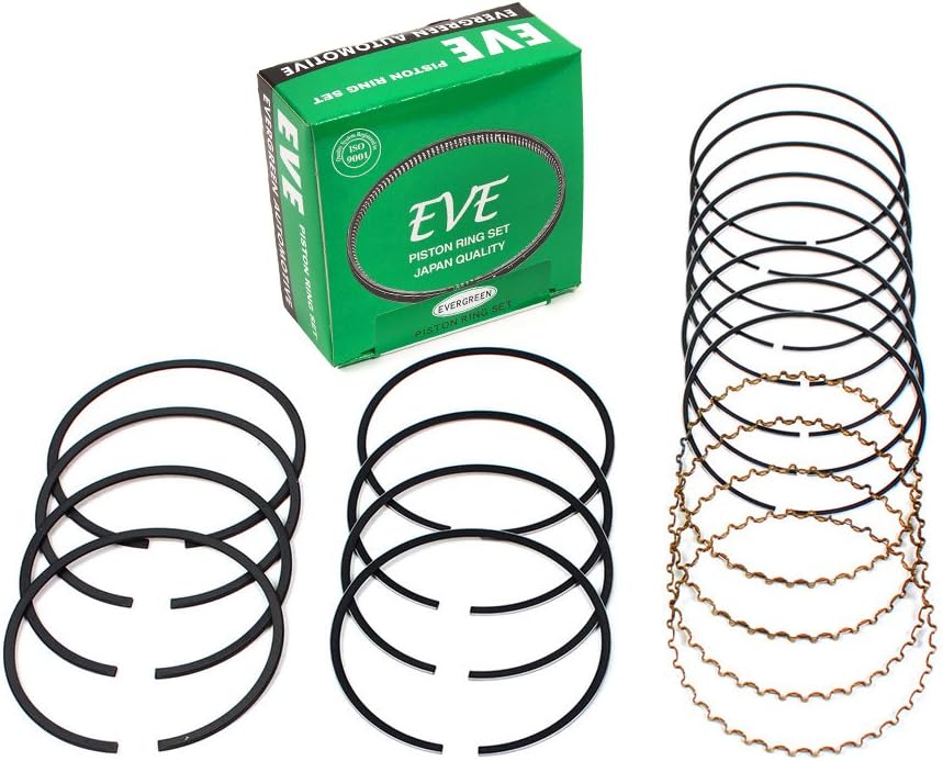 Evergreen RS4028-EVE.50 Compatible With/Replacement For 92-00 Honda Civic Del Sol 1.6L 1.5L SOHC D16Y5 D16Y7 D16Y8 D15Z1 Engine Piston Ring Set (Oversize 0.50mm = 0.020")