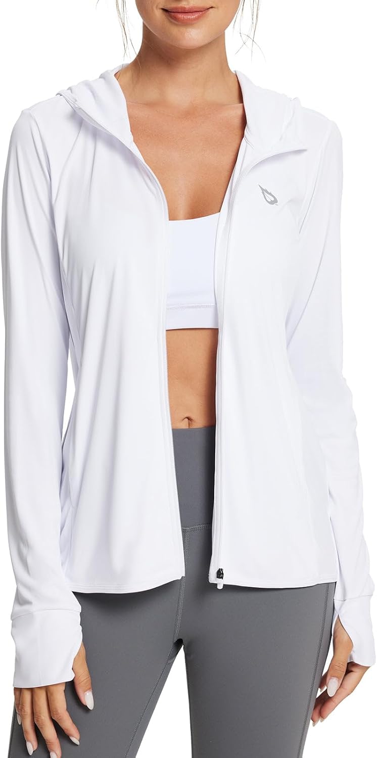 baleaf Women's Sun Protection Jacket Hoodie Clothing Lightweight Long Sleeve Sun Cover Up Shirt