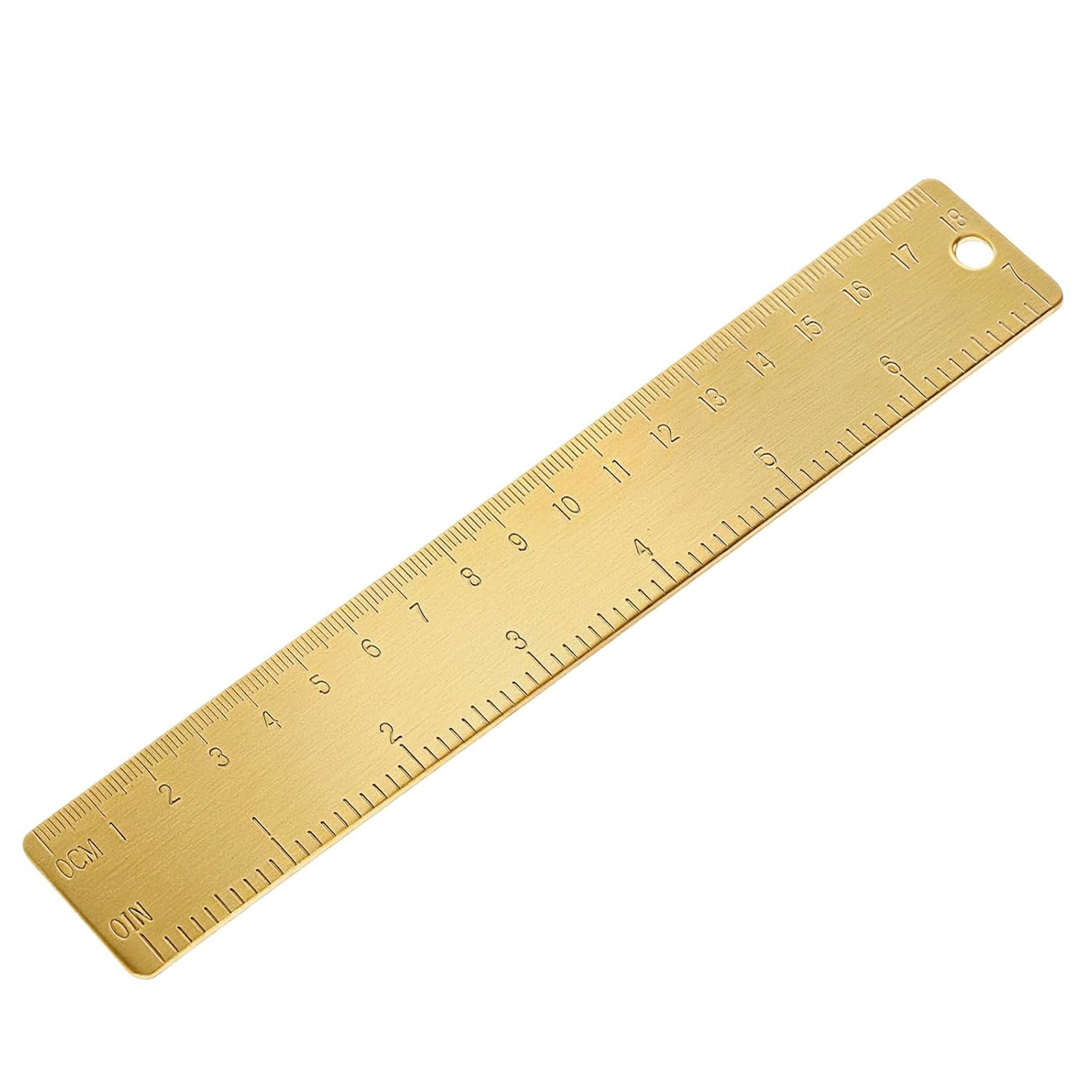 Metal Ruler 6 Inch Gold Brass Small Ruler for Journaling Machinist Bookmark Rulers Metric Dual Scale Measurement Tool Drawing Measuring Mini Small Brass Machinist Rulers for Journal Notebooks