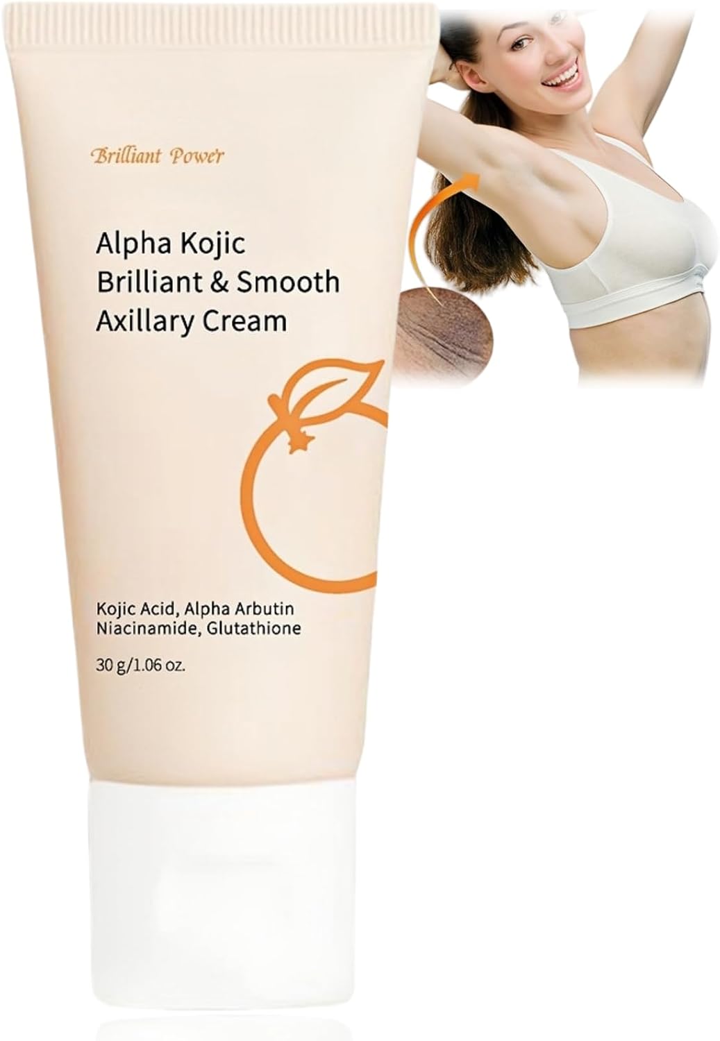 Kojic Acid Underarm Whitening Cream, Skin Lightening Cream, Armpit Moisturiser, Skin Care for Armpits, Knees, Inner Thighs, Bikini, Intimate Areas, Smooths & Evens Skin Tone, Absorbs Quickly