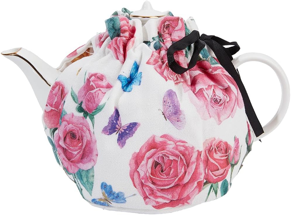 CREATCABIN Tea Pot Dust Cover Teapot Cozy Keep Warm Tea Kettle Quilt Vintage Decorative Vintage Washable Keep Warm Suit Small Medium Teapots Kitchen Home Hotel Gift for House Wife 6.1x6.9 Inch