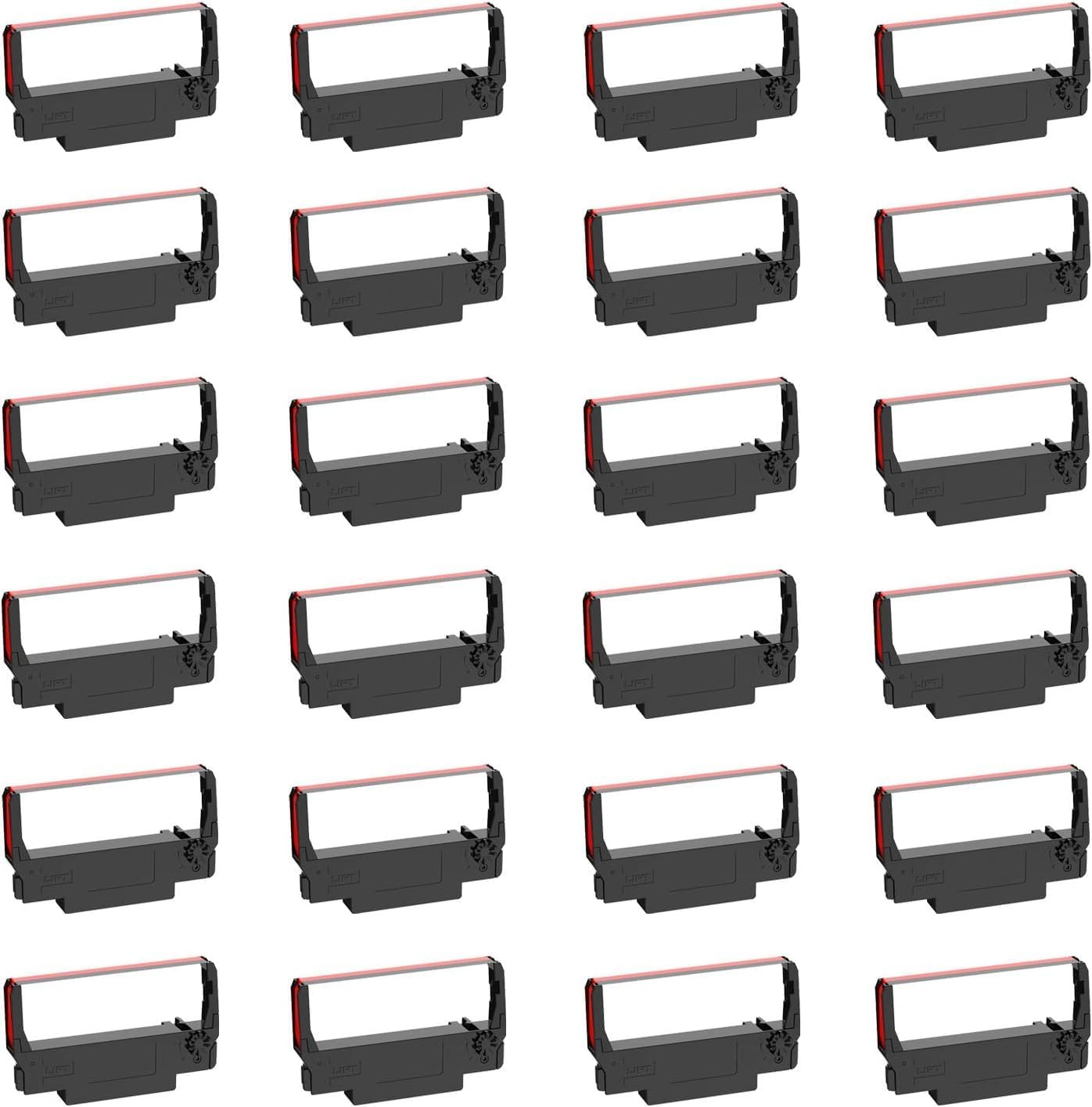 Bigger Replacement for ERC-30/34/38 B/R Ribbons, 24 Pack, Black and Red