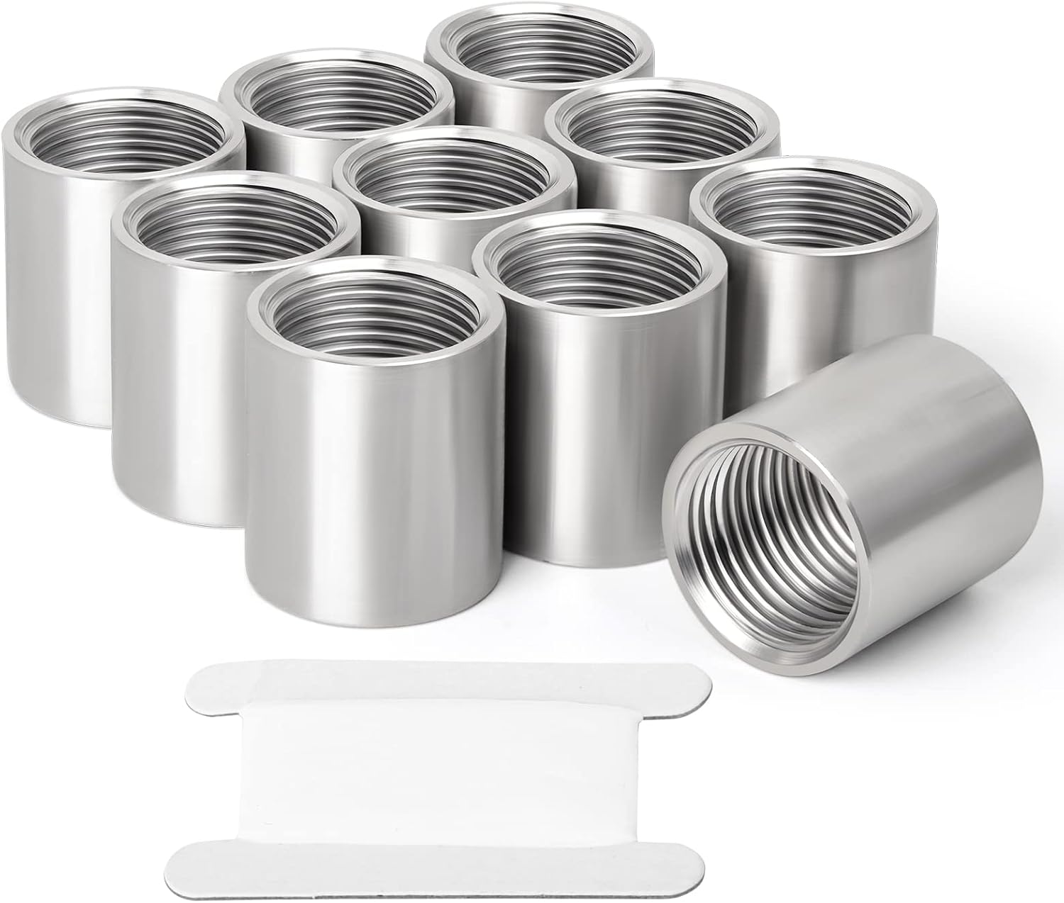 TAISHER 10PCS 304 Stainless Steel Cast Pipe Fitting, Coupling, 3/4" x 3/4" NPT Female Threaded
