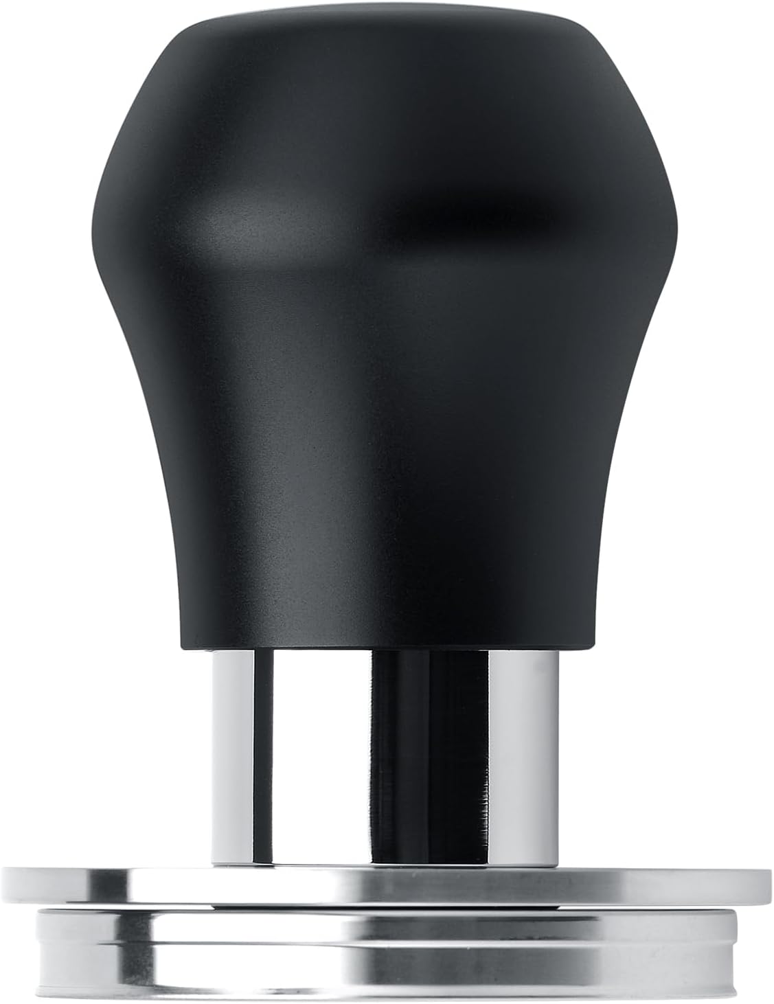 Normcore 53.3mm Espresso Tamper V4.1 Mini, Spring-Loaded Coffee with Click Feedback, Self-Leveling Stainless Steel Flat Baffle, Compatible with Breville Sage 54mm Portafilters, Black