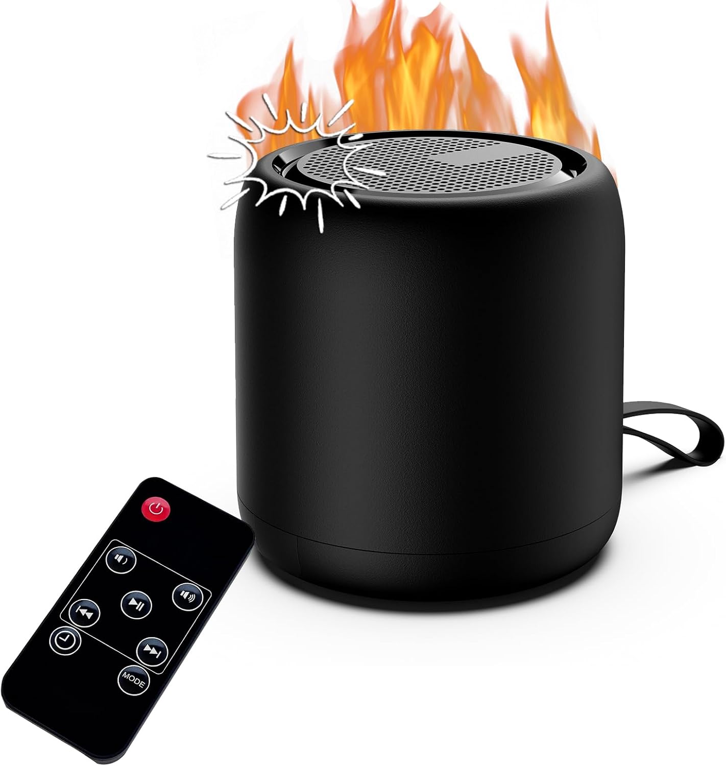 Fireplace Crackler Sound Box for Electric Fireplace with Remote Control, 2 in 1 Realistic Rechargeable Fire Crackling Sound Machine for Gas Fireplace, Fire Crackler Sound System, Fire Noise