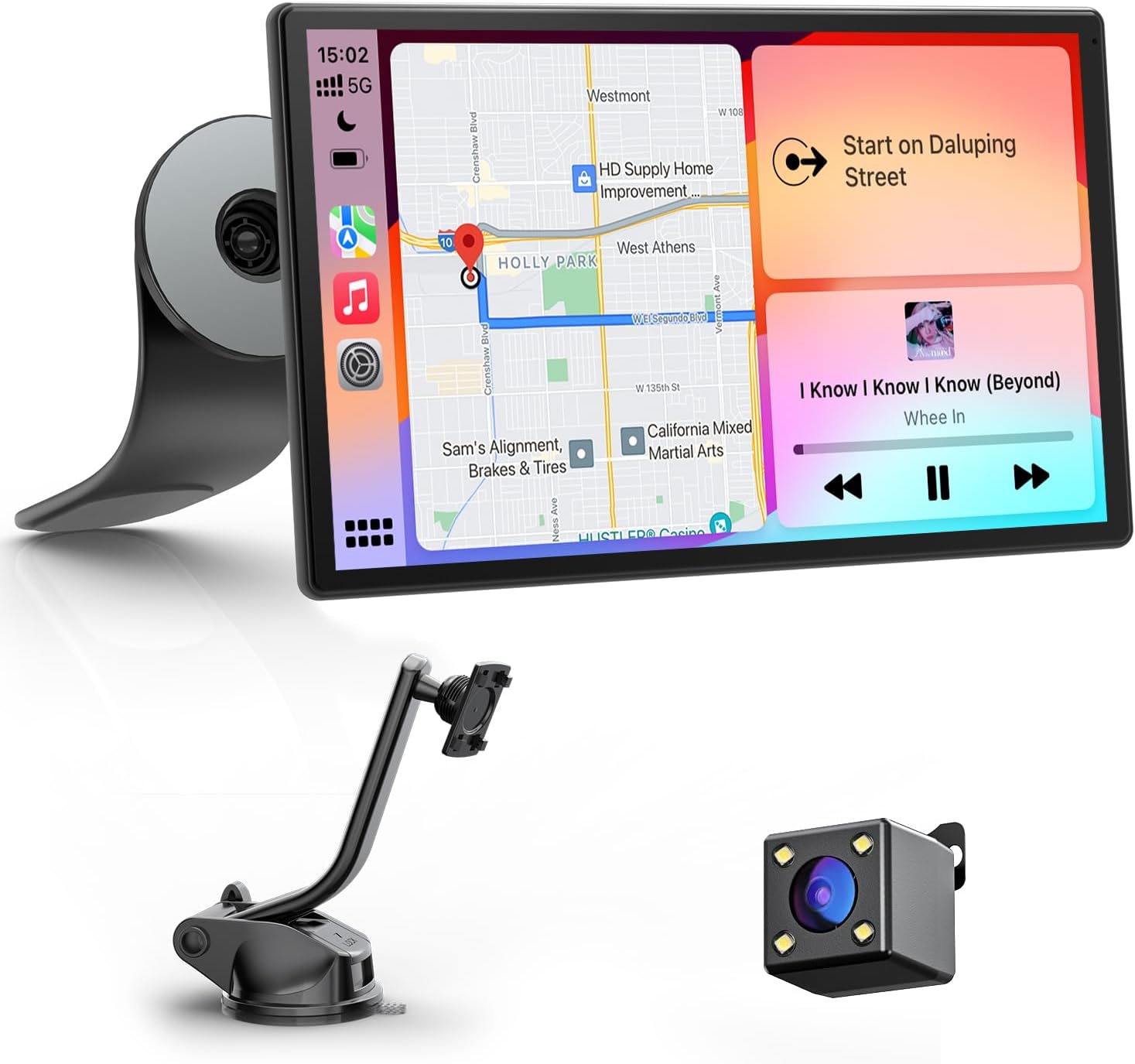Avylet 9'' Wireless Car Stereo with Apple Carplay & Android Auto, Portrait & Landscape Screen, OTA, Magnetic Mount, Backup Camera, Car Radio, GPS Navigation, Bluetooth, Voice Control, Mirror Link