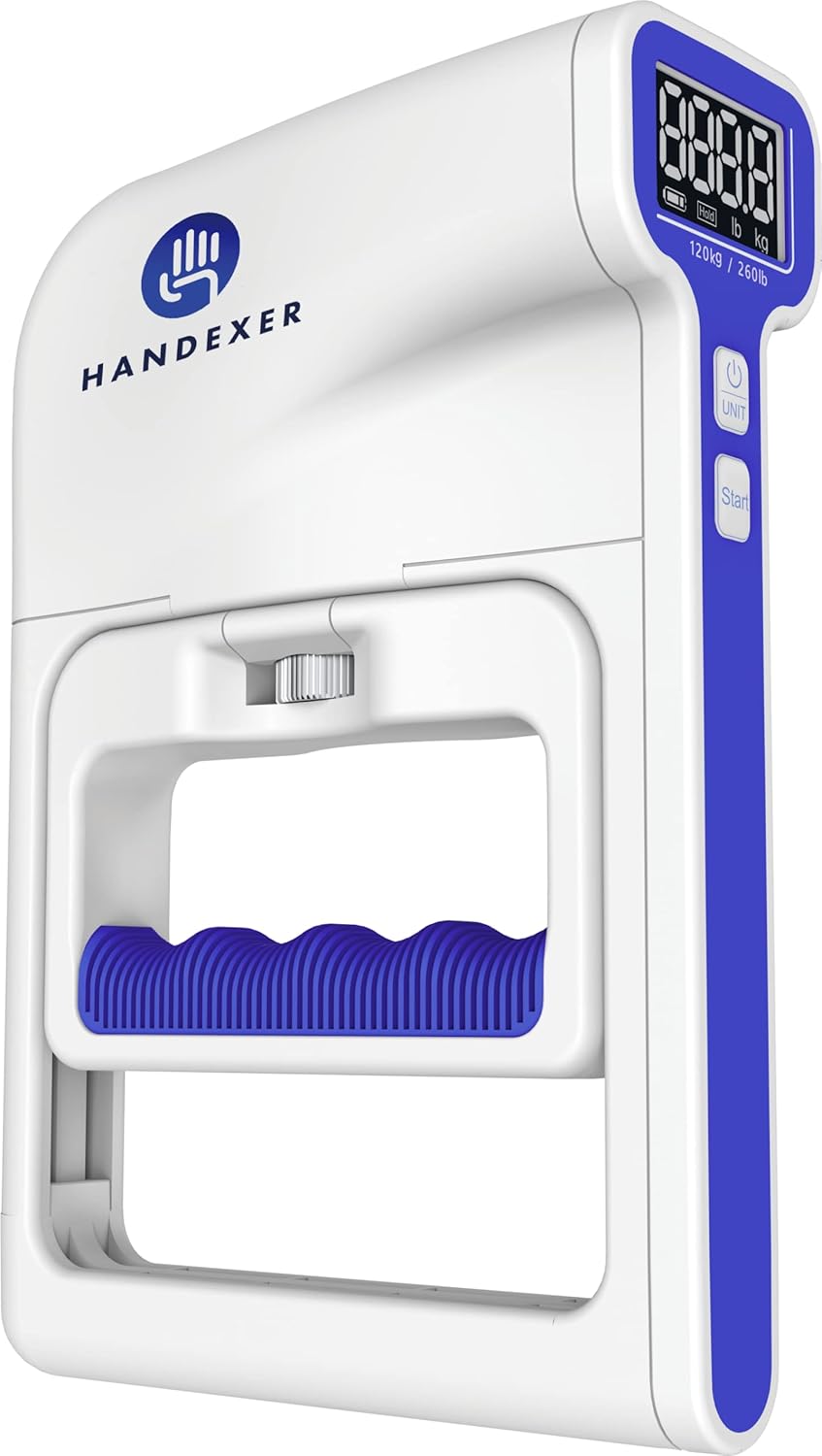 Grip Strength Tester 265lb/120kg, Digital Hand Dynamometer FDA Registered with Backlit LCD for Grip Strength Testing and Training