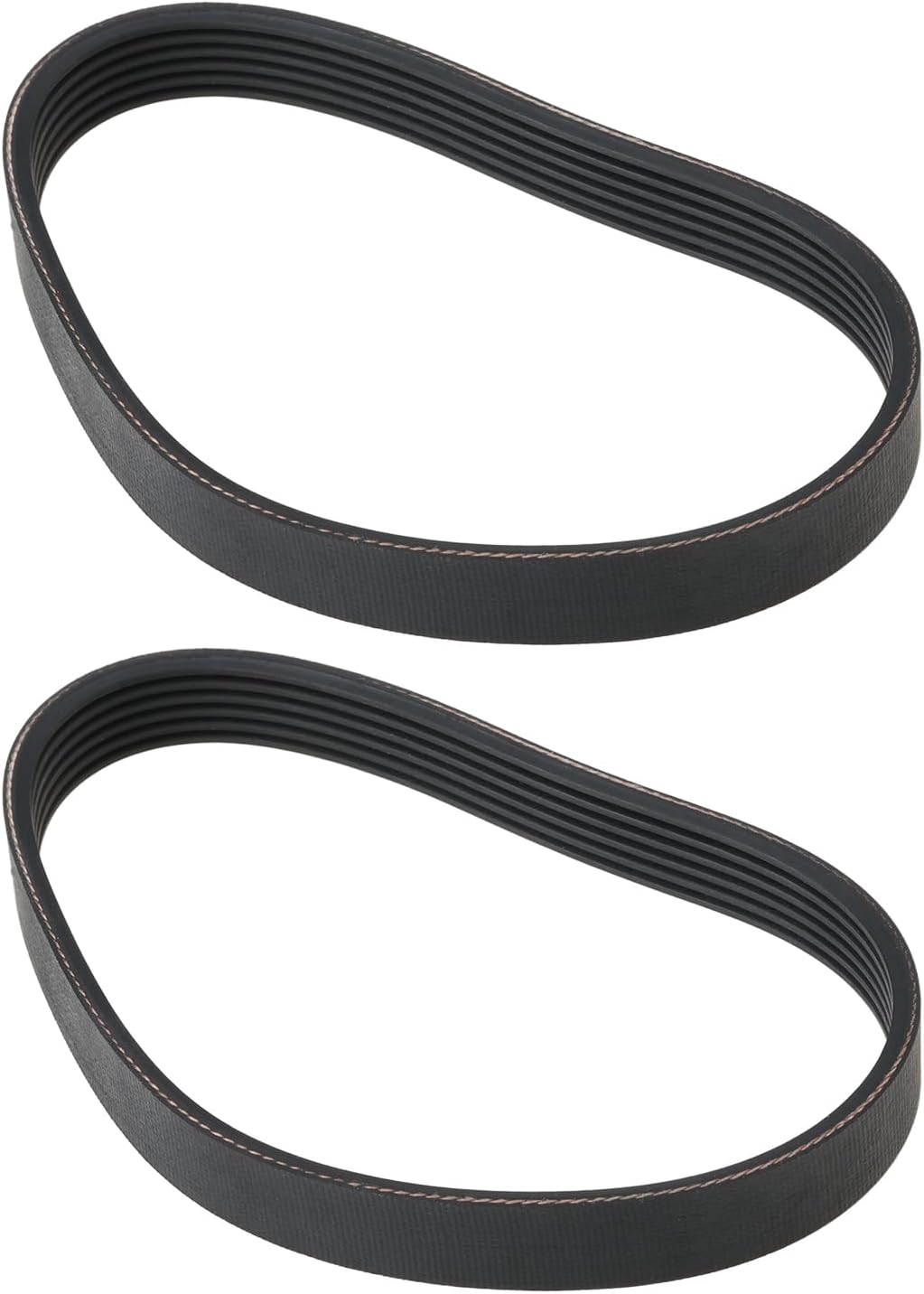 2 Pcs V-Shaped Compatible with Multi Wedge Rubber Drive Belts 6PJ330mm 130J6 for Small Motors Treadmills