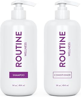 Shampoo and Conditioner Set for Stronger Hair - Vegan, Clinically Tested Biotin Shampoo with Nourishing Oils and Vitamins - Rose Hips 14oz (Pack of 2)