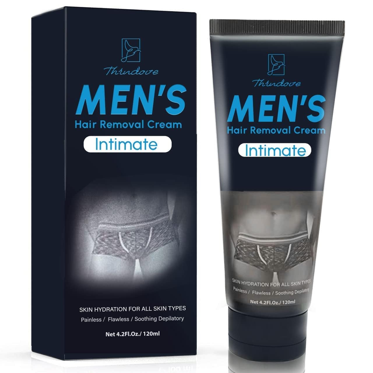 Intimate Hair Removal Cream for Men: Effective Painless Flawless Depilatory Cream for arms legs chest and Pubic Area - Suitable for All Skin Types (