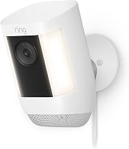 Ring Spotlight Cam Pro, Plug-In | 3D Motion Detection, Two-Way Talk with Audio+, and Dual-Band Wifi (2022 release) - White