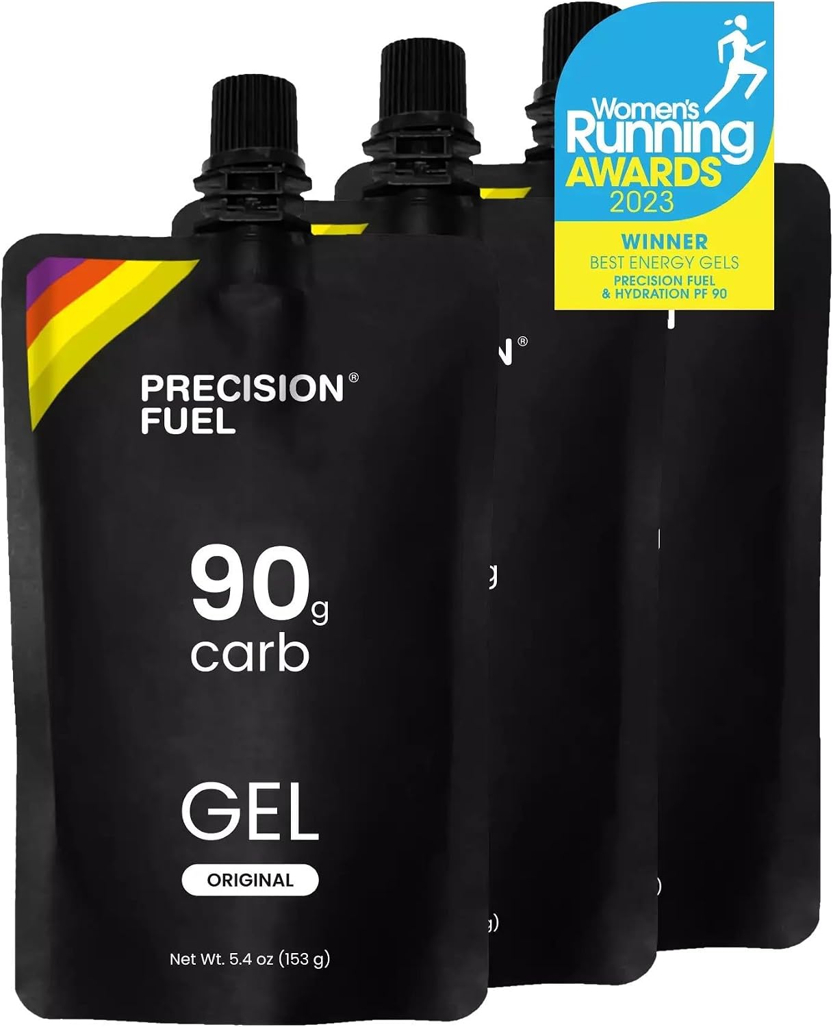 Precision Fuel PF90 Energy Gels - Mild Flavour Running for Endurance Athletes 90g Carbohydrate Easy-to-Digest Perfect & Long-Duration Sports (153g (3 Gels))