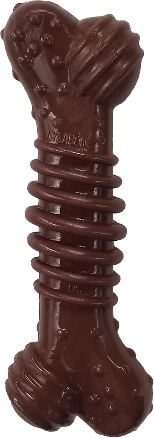 Nylabone Textured Dental Bone Power Chew Toy for Dogs, Dog Toys for Aggressive Chewers, Flavor Medley Flavor, Medium - Up to 35 lbs, 1 Count