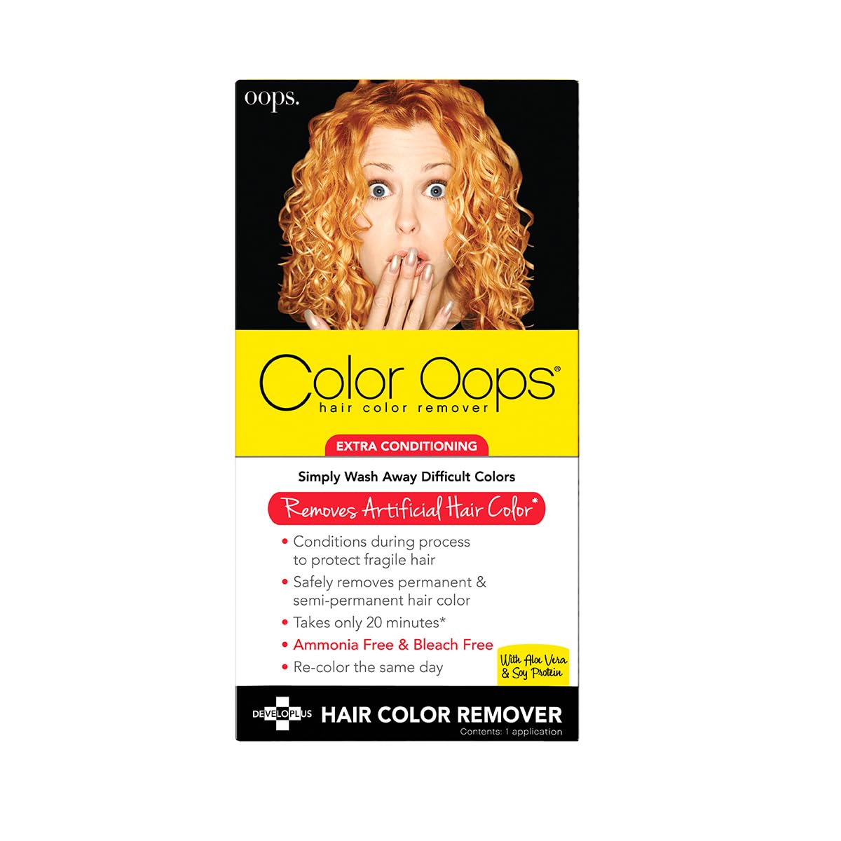 Color Oops Extra Conditioning Hair Color Remover, 1 Application, Hair Dye Remover Processes in 20 Minutes, Safely Removes Permanent & Semi-Permanent Dye, Ammonia & Bleach Free