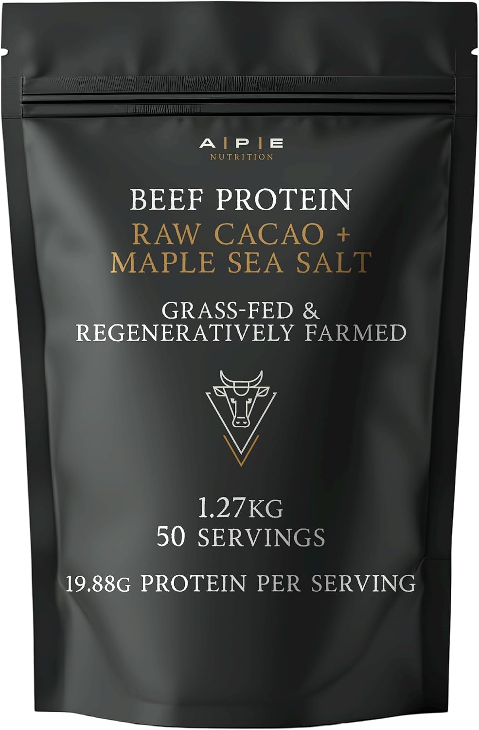 APE Nutrition Beef Protein Powder Cacao & Maple Sea Salt Grass-Fed 1.2KG | Rich in Collagen & Amino Acids - Supports Muscle Growth & Recovery
