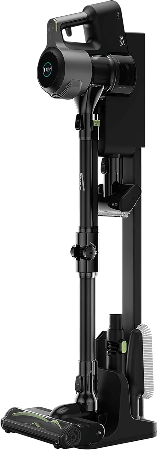 Beko Cordless Smart PowerClean™ Pro Vacuum Cleaner VRT95929VI| Anthracite | 60 Minute Run Time|210W Suction Power| PerformCyclone® Technology, Auto Floor Detect , ActiFlex™ & LED Display