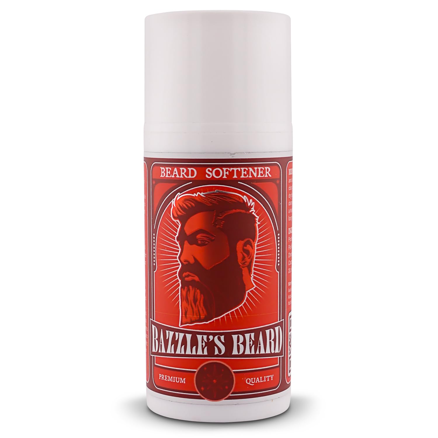 Bazzle's Beard Softener – Beard Balm Conditioner for Men with Biotin, Softens Coarse Hair, Deeply Moisturizes Facial Hair, Conditions Skin, and Adds Natural Shine, Products for Mustache Care