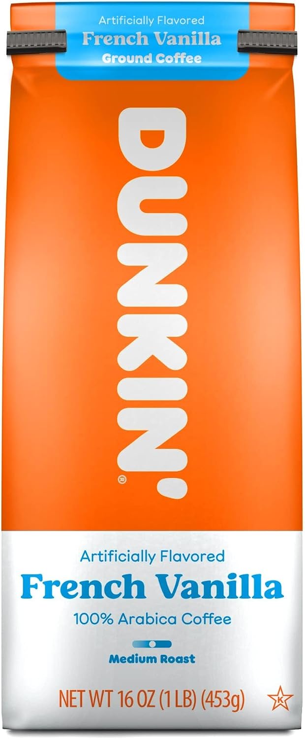 Dunkin' Donuts French Vanilla Ground Coffee, 453 g