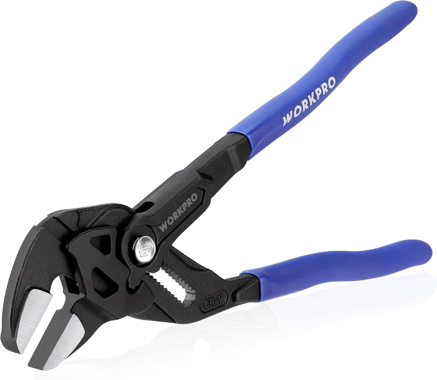 WORKPRO Adjustable Pliers Wrench Set, Adjustable Spanner, Water Pump Pliers 255mm, Self Adjusting Jaw Pliers Max Jaw Capacity 50mm, Dual Handle for Labor Saving