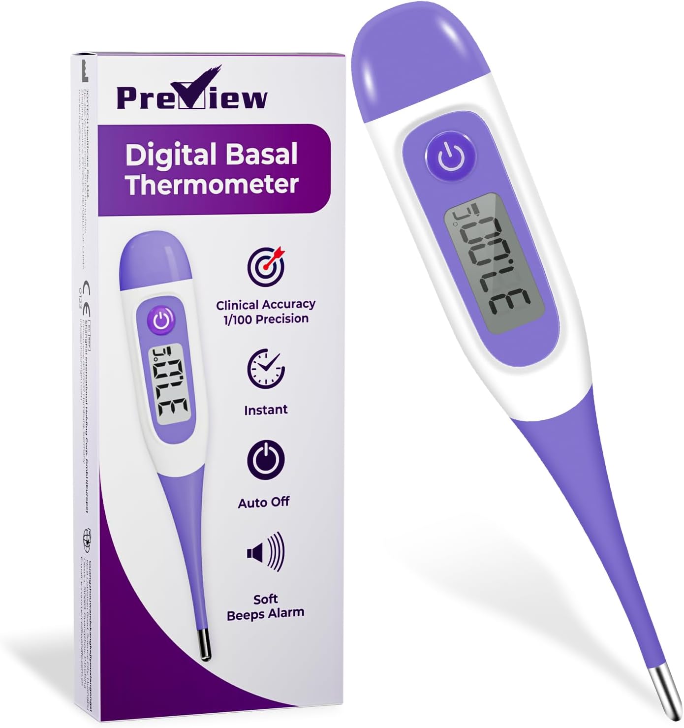 Preview Digital Basal Thermometer for Ovulation Tracking Basal Body Temperature Thermometer BBT for Fertility Prediction High Accuracy IP22 Waterproof