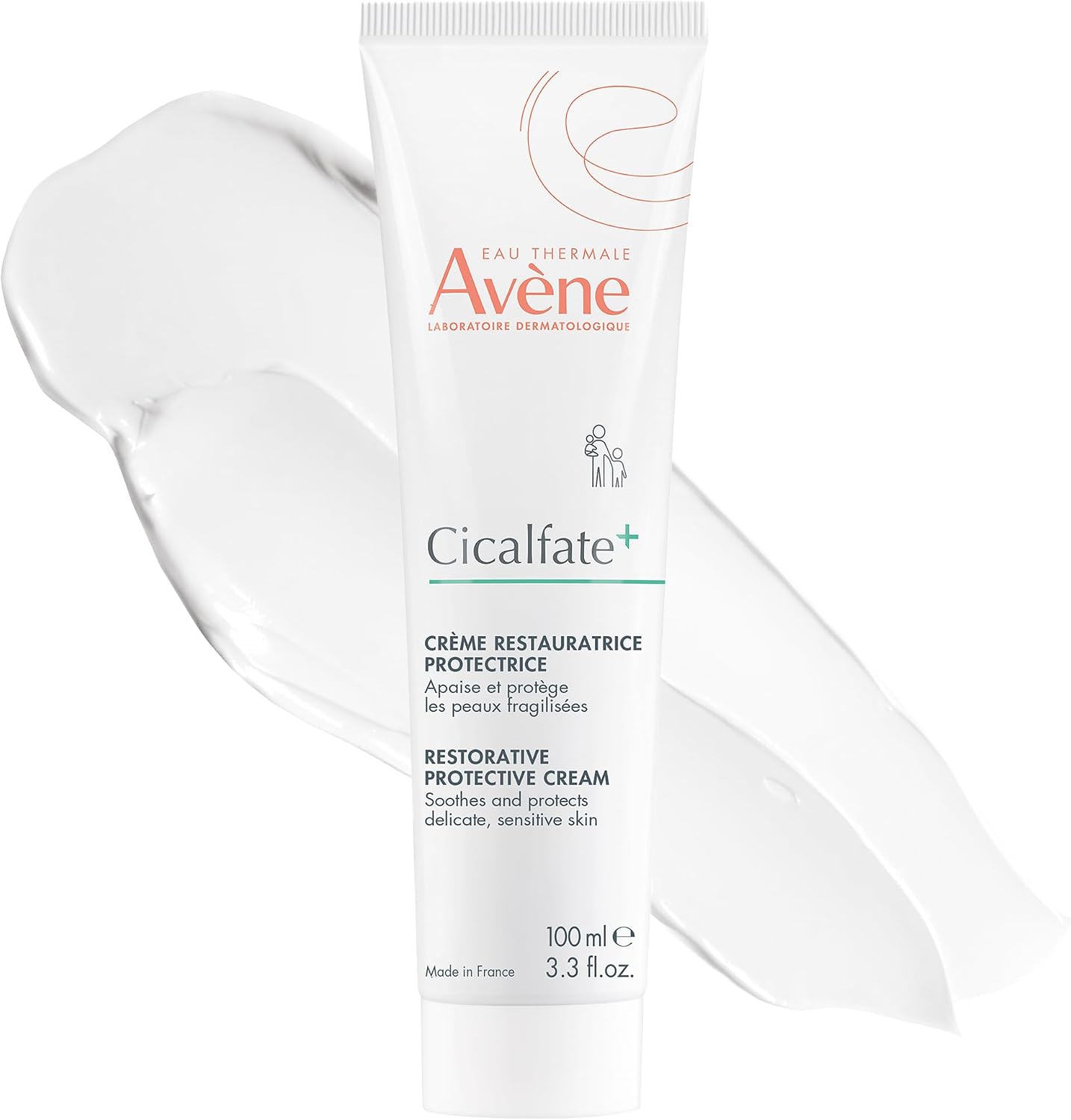 AVENE Cicalfate+ - Restorative Protective Cream - Body & Face - Purifies, Soothes & Restores - With Avène Thermal Spring Water & [C-Restore]™ - Fragrance-Free - Sensitive, Irritated Skin - 100 ml