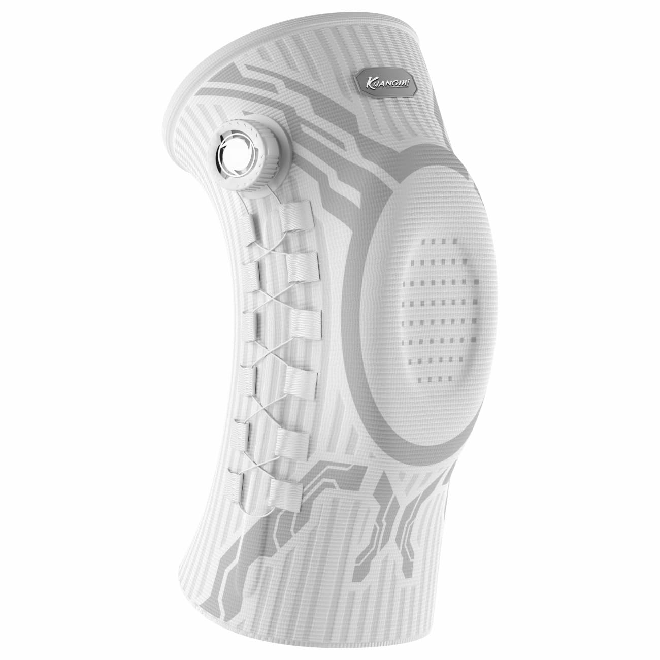 Kuangmi Knee Brace Adjustable Compression with Mechanical Knob - for Pain Relief, Joint Recovery, Sports, Daily Use, W-R-XL