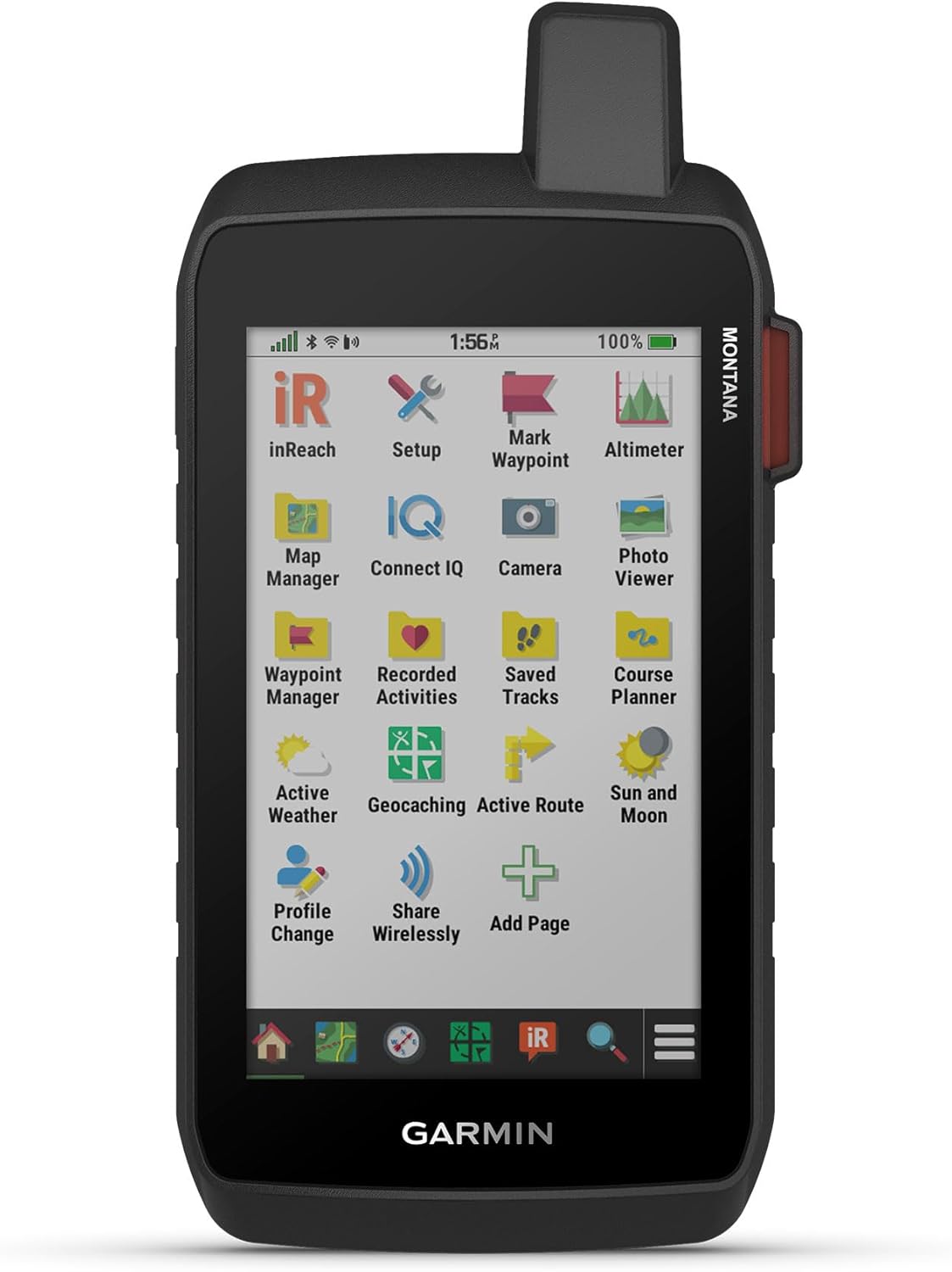 Garmin Montana® 760i, Rugged GPS Handheld Navigator with Built-in inReach® Technology for SOS and 2-way Texts in Remote Areas, 5” Touchscreen, 8MP Camera, Satellite Imagery and Maps for Road or Trails
