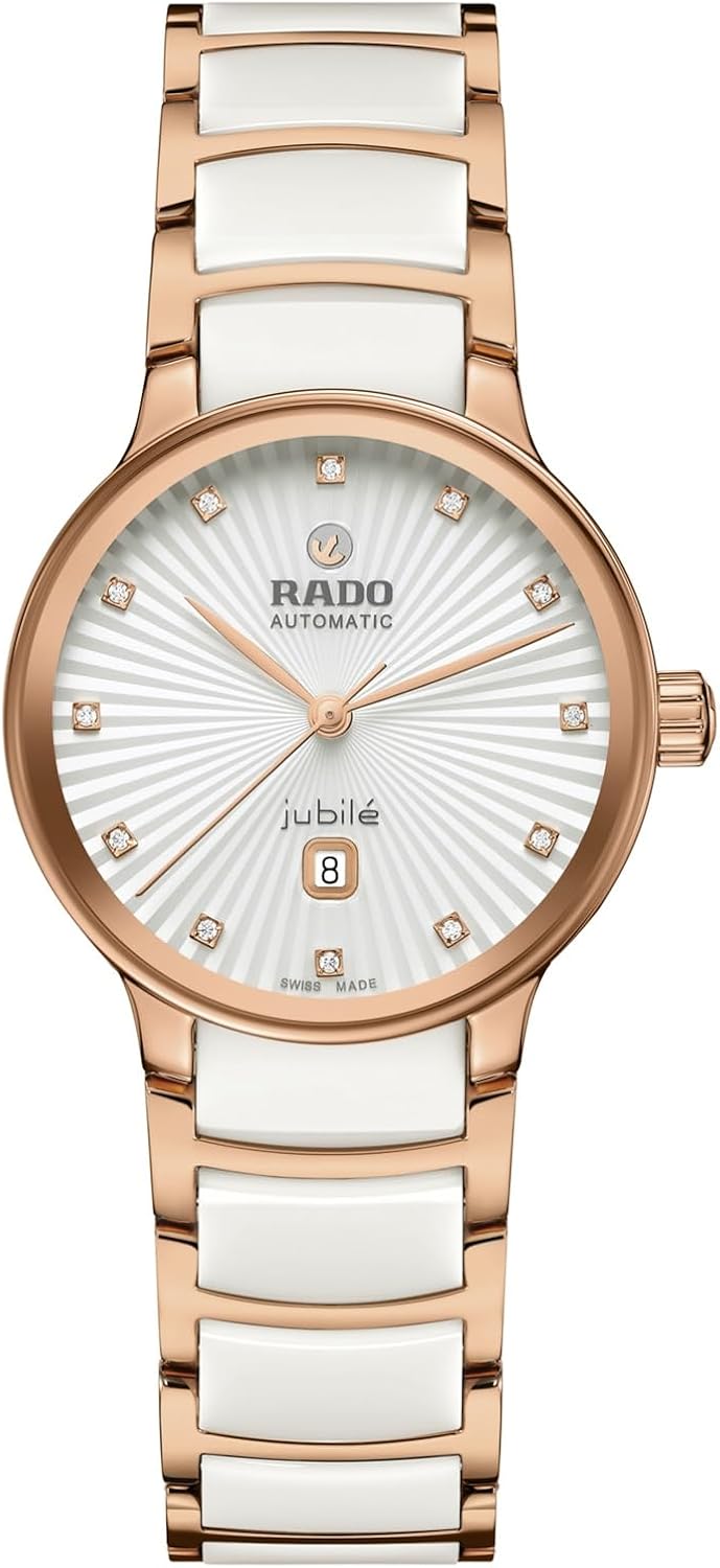 Rado Centrix Automatic Diamonds, White Dial with Diamonds and Date Display, Swiss Automatic Movement