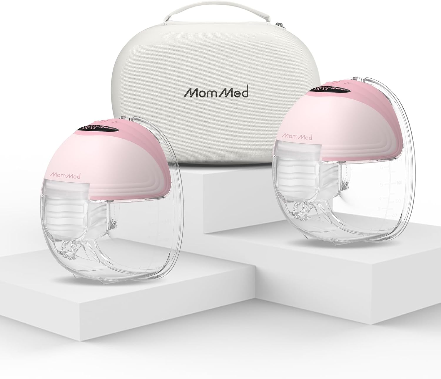 Wearable Breast Pumps (Model S21), Lightweight Rechargeable Electric Breast Pump with 3 Modes & 12 Suction Levels, Portable Breastfeeding Device with Carrying Case