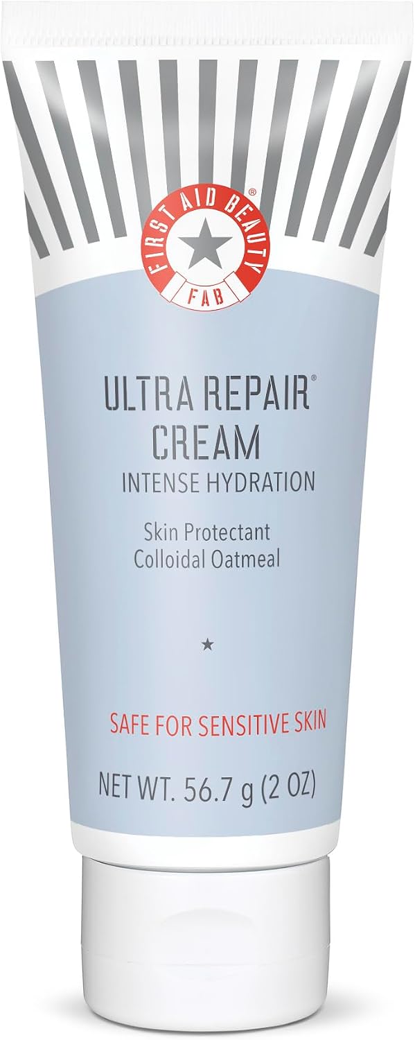 First Aid Beauty - Ultra Repair Cream, Intense Hydration Whipped Colloidal Oatmeal, Clinically Proven to Strengthen Skin Barrier in 7 Days & Helps Relieve Eczema, Luxury Face & Body Moisturiser, 56.7g