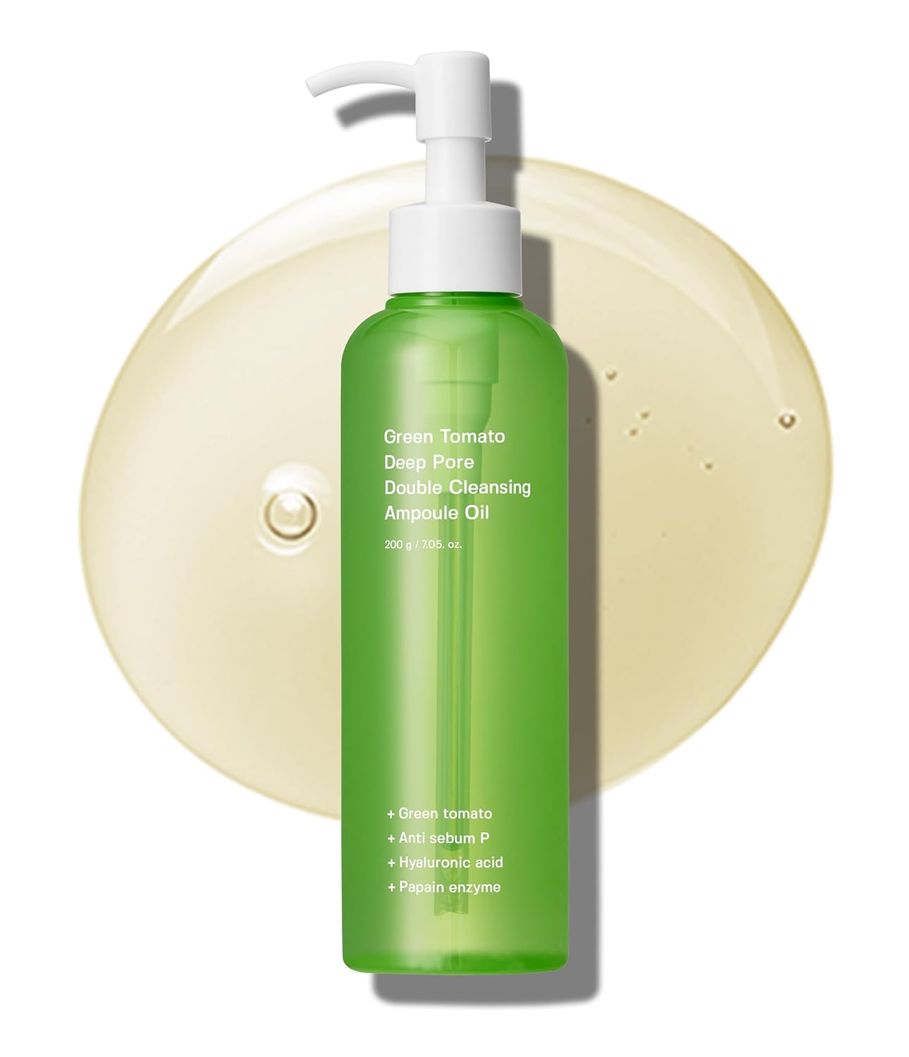 SUNGBOON EDITOR Green Tomato Double Cleansing Ampoule Oil | Makeup remover, Blackhead Removal | Exfoliating Face Wash for Women | Pore Minimizer for Face | Korean Skin Care | 7.05 oz. (200g)
