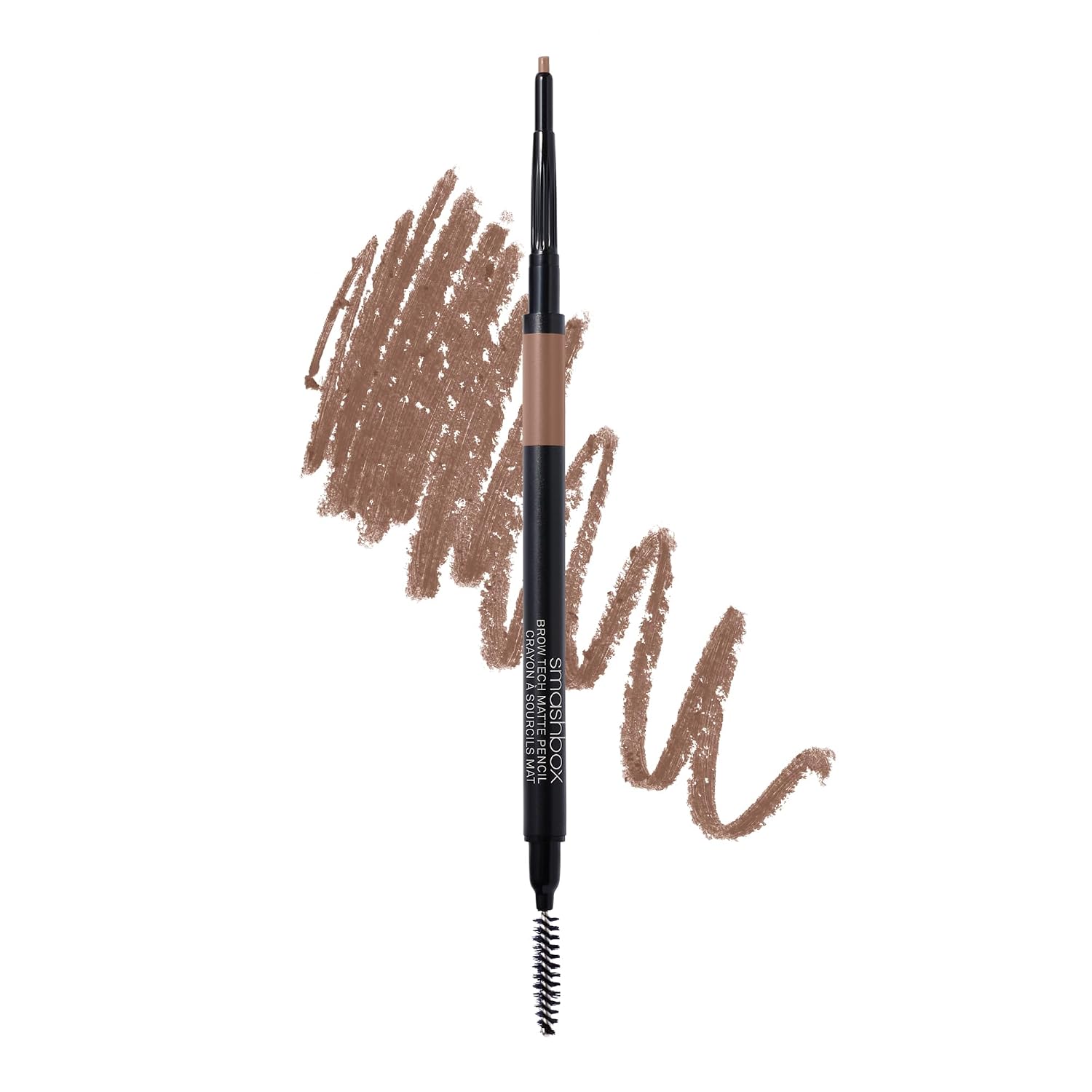 Smashbox Brow Tech Matte Eyebrow Pencil | Waterproof, Smudge Proof + Long Lasting Brow Pencil with Spoolie Brush