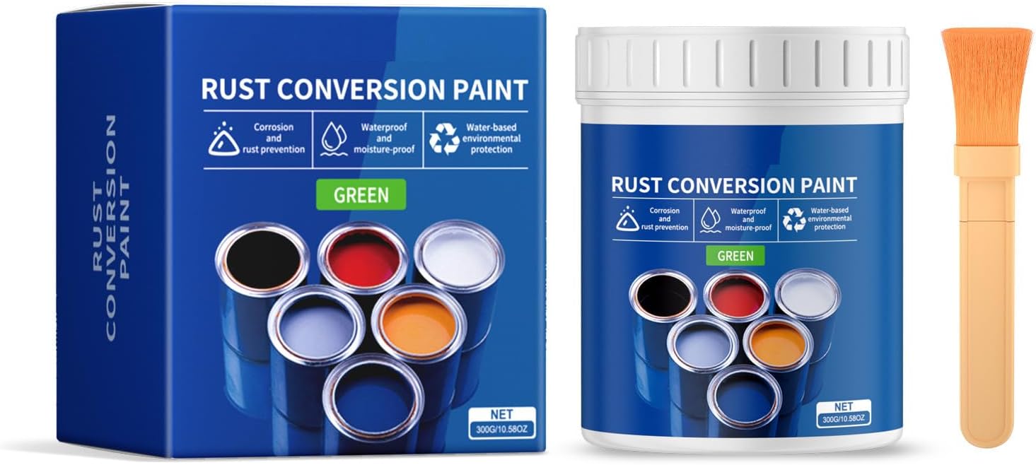 300g Water Based Rusts Inhibitor Paint With Brush Offering Weatherproof & Colorful Protective Coating For Metal Surfaces Metal Surfaces Beautification