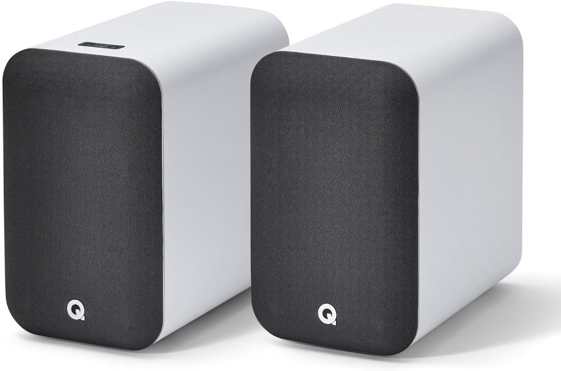 Q Acoustics M20 Speakers Wireless Bluetooth HD Music System White - Tweeter 22mm, Mid Bass/Driver 125mm, Freq. Response 55Hz–22kHz, Crossover Freq. 2.4kHz - Powered Speakers