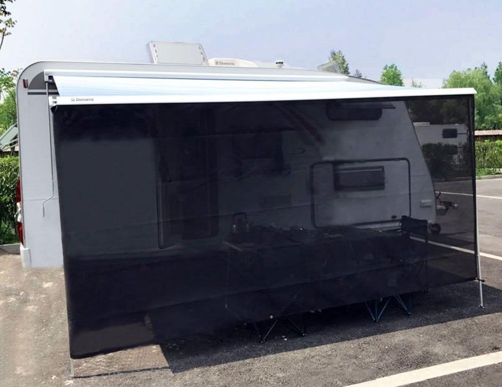 Tentproinc RV Awning Sun Shade 6' X 10' 3'' Black Mesh Screen Sunshade Complete Kits Motorhome Camping Trailer UV SunBlocker - 3 Years Limited Warranty