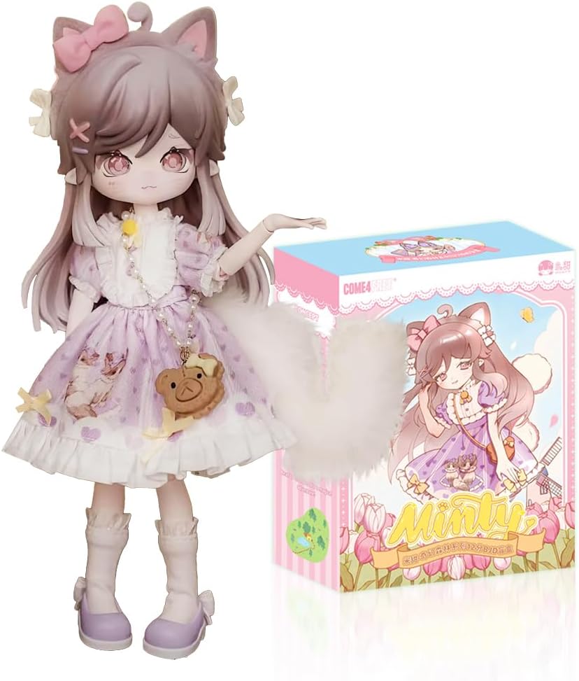 XiDonDon Minty The Fantasy Forest Series 1/12 BJD Doll OB11 Size Action Figures Collectable Anime Figures Dolls Mystery Box Boy Girls Gifts (Single Box)